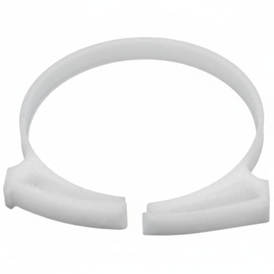 HellermannTyton SNP6010C2 Snapper Hose Clamp, 2.26"–2.58" Bundle Diameter, POM, White, 100/pkg