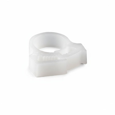 HellermannTyton SNP710M4 Snapper Hose Clamp, .46"–.56" Bundle Diameter, POM, White, 1000/pkg
