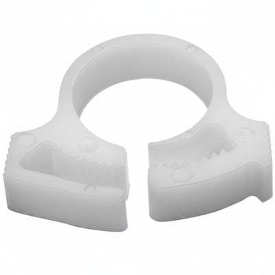 HellermannTyton SNP810C2 Snapper Hose Clamp, .51"–.59" Bundle Diameter, POM, White, 100/pkg