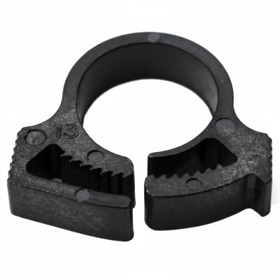 HellermannTyton SNP6GHS0C2 Snapper Hose Clamp, .46"–.52" Bundle Diameter, PA66GF13, Black, 100/pkg