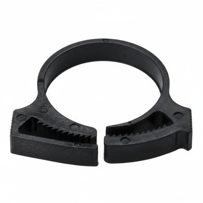 HellermannTyton SNP22GHS0C2 Snapper Hose Clamp, .93"–1.08" Bundle Diameter, PA66GF13, Black, 100/pkg