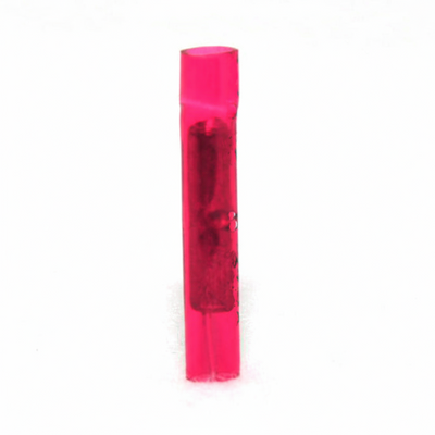 22-18 AWG Red Nylon Insulated Butted Seam Straight Butt Connectors 100/bag
