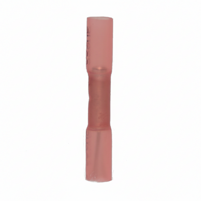 22-18 AWG Red Polyolefin Insulated Heat Shrink Butt Connectors, 100/bag