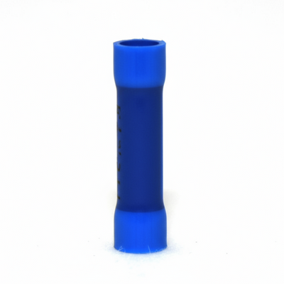 16-14 AWG Blue Vinyl Insulated Butted Seam Butt Connectors 100/bag