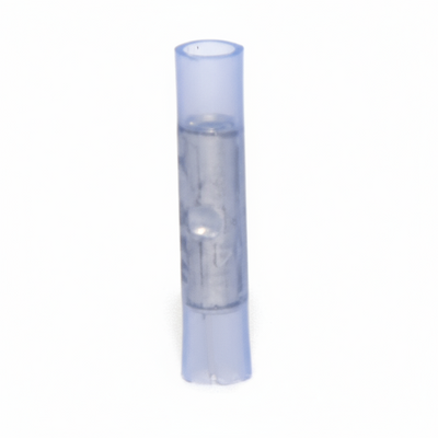 16-14 AWG Blue Nylon Insulated Butted Seam Straight Butt Connectors, 100/bag