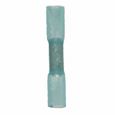 16-14 AWG Blue Polyolefin Insulated Heat Shrink Butt Connectors, 100/bag