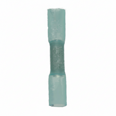 16-14 AWG Blue Polyolefin Insulated Heat Shrink Butt Connectors, 100/bag