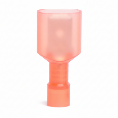 22-18 AWG Red Nylon Insulated Fully Insulated Style A Disconnect Terminals, 100/bag