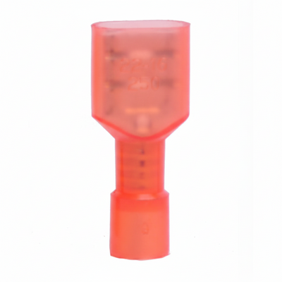 22-18 AWG Red Nylon Insulated Fully Insulated Style A Disconnect Terminals 100/bag