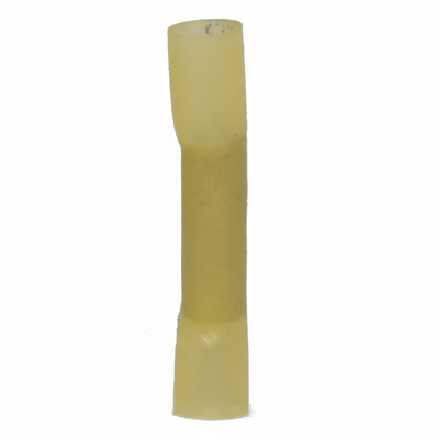 12-10 AWG Yellow Polyolefin Insulated Heat Shrink Butt Connectors, 100/bag