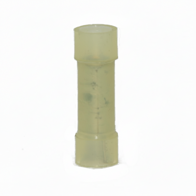 12-10 AWG Yellow Nylon Insulated Butted Seam Straight Butt Connectors, 100/bag