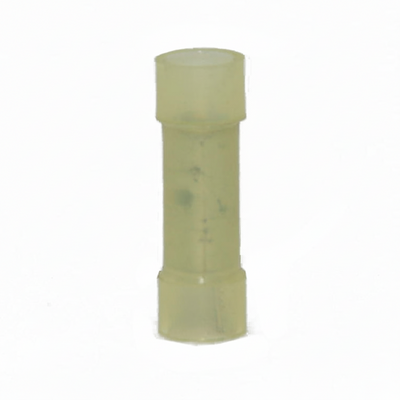 12-10 AWG Yellow Nylon Insulated Butted Seam Straight Butt Connectors, 100/bag