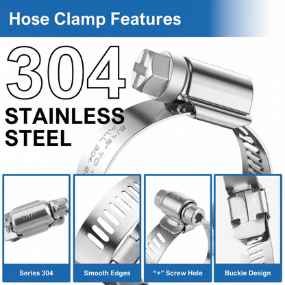 #4MP Stainless Steel Hose Clamp w/ Zinc Plated Screw 10/box