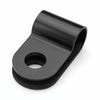 HellermannTyton 211-60001 P-Clamp, 0.39" Wide, 0.20'' Max Bundle Dia, 0.17'' Mounting Hole Dia, PA66HS, Black, 100/pkg