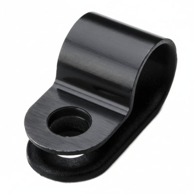 HellermannTyton 211-60003 P-Clamp, 0.39" Wide, 0.31'' Max Bundle Dia, 0.17'' Mounting Hole Dia, PA66HS, Black, 100/pkg