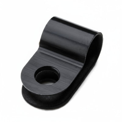 HellermannTyton 211-60040 P-Clamp, 0.39" Wide, 0.26'' Max Bundle Dia, 0.17'' Mounting Hole Dia, PA66HS, Black, 1000/pkg