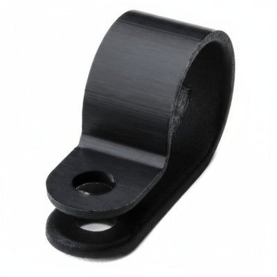 HellermannTyton 211-60090 P-Clamp, 0.39" Wide, 0.55'' Max Bundle Dia, 0.17'' Mounting Hole Dia, PA66HS Black, 1000/pkg
