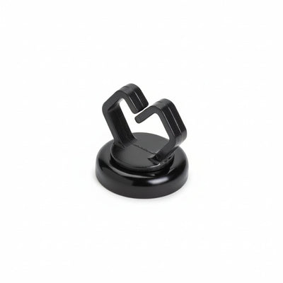 Magnetic Clip, Small, ½", Neodymium Magnet/POM/ST, 10lb Pull Force, Black, 10/bg