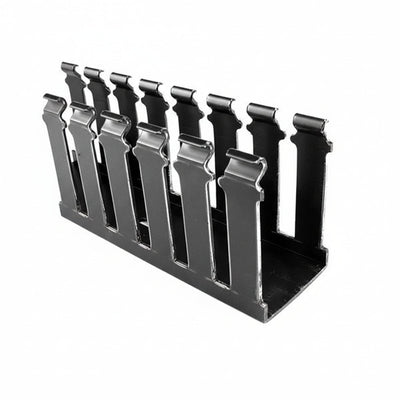 HellermannTyton 181-14001 Slotted Wall Wiring Duct, 1" X 4", Non-Adhesive, PVC, Black, 120ft/Carton