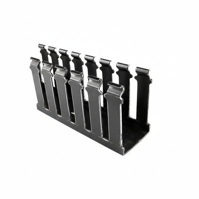 HellermannTyton 181-42005 Slotted Wall Wiring Duct, 4" X 2", Non-Adhesive, PVC, Black, 120ft/Carton