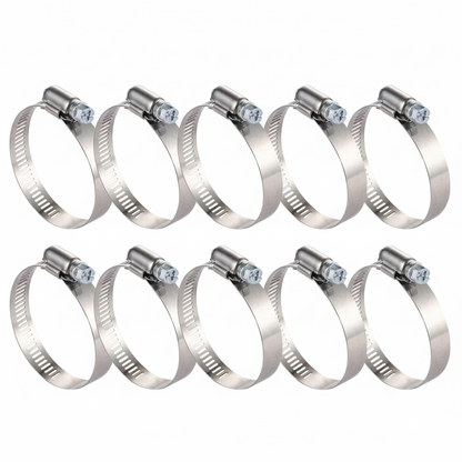 #12 Stainless Steel Hose Clamp w/ Zinc Plated Screw 10/box