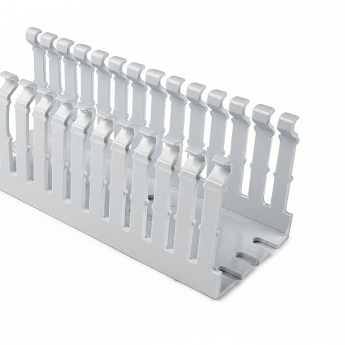 HellermannTyton 184-15102 High Density Slotted Wall Wiring Duct, 1.5" X 1", Non-Adhesive, PVC, White, 120ft/Carton