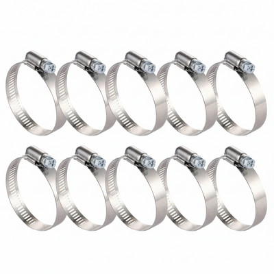 #12 Stainless Steel Hose Clamp w/ Zinc Plated Screw 10/box