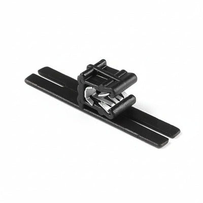 HellermannTyton 151-03403 Edge Clip and Tape Clip, Panel Thickness 0.04" - 0.12", 1.8" Long, PA66HIRHS, Black, 500/pkg