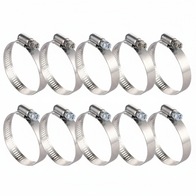 #20P Stainless Steel Hose Clamp w/ Zinc Plated Screw 10/box