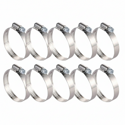 #28P Stainless Steel Hose Clamp w/ Zinc Plated Screw 10/box