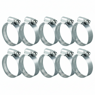 #8S All Stainless Steel Hose Clamp 10/box