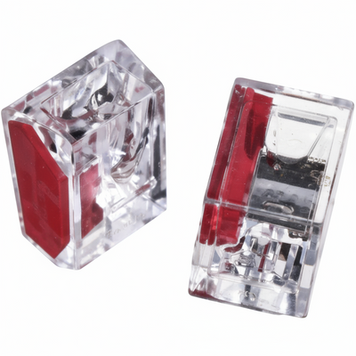2 Port Push-In Connectors Red 500/bag