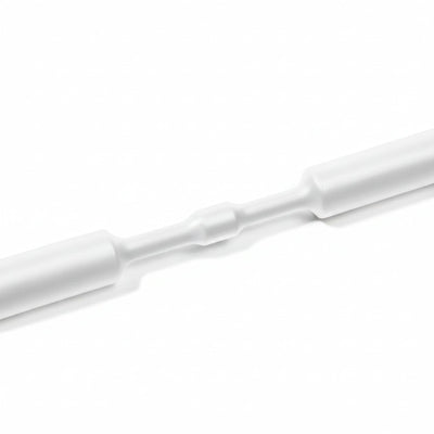 HellermannTyton 309-60312 Heat Shrink Tubing, Mini Reel, 2:1 Shrink Ratio, 3/4", 19.1/9.5 Dia,PO, White, 25 ft/reel