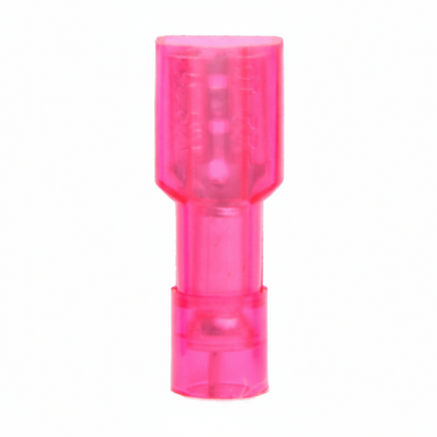 22-18 AWG Red Nylon Insulated 3-pc Fully Insulated Style C Disconnect Terminals, 100/bag