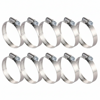 #72 Stainless Steel Hose Clamp w/ Zinc Plated Screw 10/box