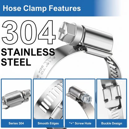 #96P Stainless Steel Hose Clamp w/ Zinc Plated Screw