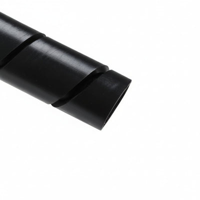 HellermannTyton 3FRP0C Spiralwrap Protective Sheathing, .5" Diameter, PE-FR, Black, 100 ft/roll
