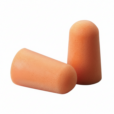 3M 1100 Uncorded Disposable Ear Plug, Bullet, 29 dB, Orange Plug, 1-Pack