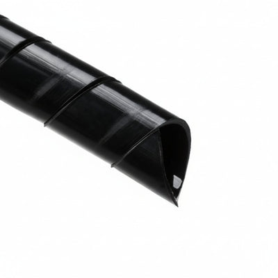 HellermannTyton 3N0C Spiralwrap Protective Sheathing, .5" Diameter, PA6, Black, 100 ft/roll