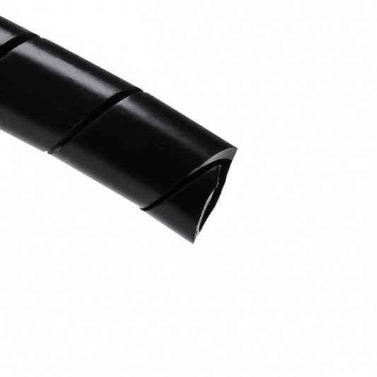 HellermannTyton 3NFP0C Spiralwrap Protective Sheathing, .5" Diameter, PE, Black, 100 ft/roll