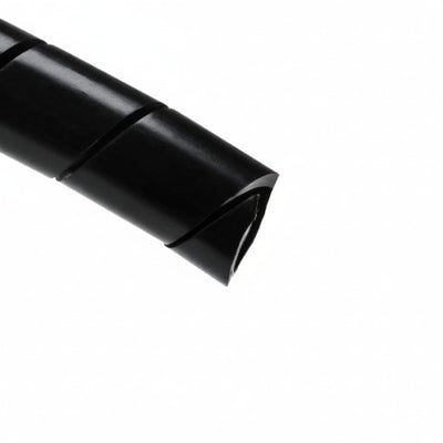 HellermannTyton 3NFP0C Spiralwrap Protective Sheathing, .5" Diameter, PE, Black, 100 ft/roll