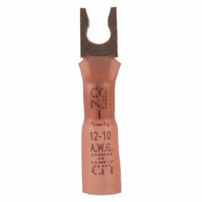 22-18 AWG Heat Shrink #6 Snap Spade Terminal 100/Bag