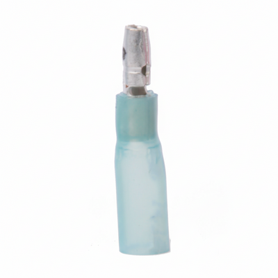 16-14 AWG Blue Polyolefin Insulated Heat Shrink Bullet Connectors, 100/bag
