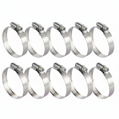 #104P Stainless Steel Hose Clamp w/ Zinc Plated Screw 10/box