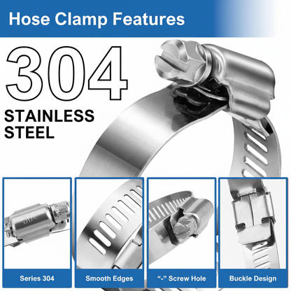 #12S All Stainless Steel Hose Clamp 10/box