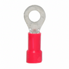 22-18 AWG Red Vinyl Insulated Butted Seam #8 Ring Terminals 100/bag