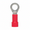 22-18 AWG Red Vinyl Insulated Butted Seam #10 Ring Terminals 100/bag