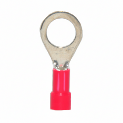 22-18 AWG Red Vinyl Insulated Butted Seam 5/16 Ring Terminals 100/bag