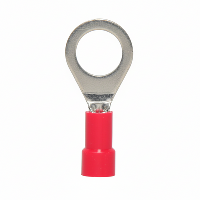 22-18 AWG Red Nylon Insulated Block Spade Terminals, 100/bag