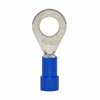 16-14 AWG Blue Vinyl Insulated Butted Seam 1/4 Ring Terminals 100/bag